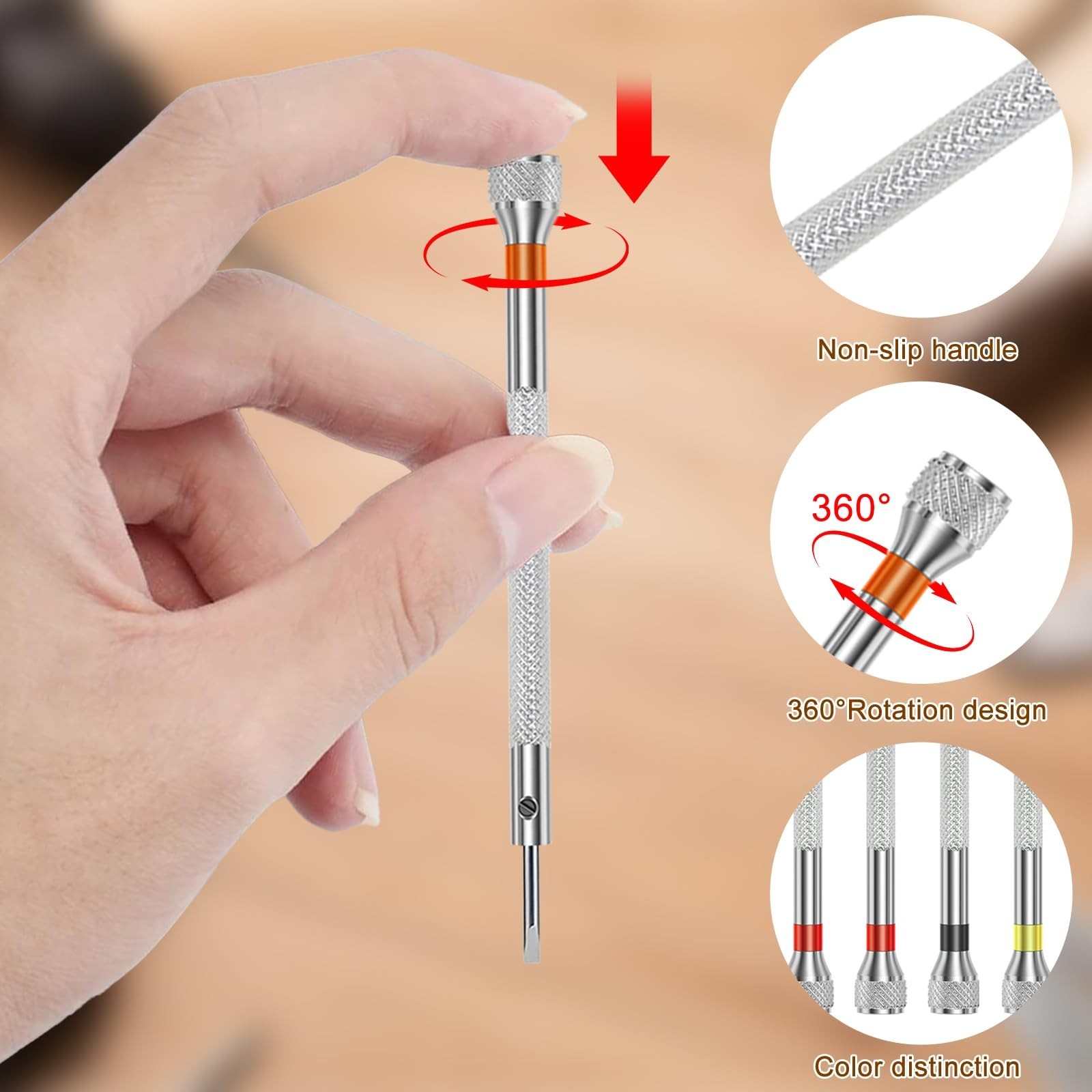 26pcs Precision Watch Screwdriver Set 0.6-2.0mm Small Jewelers Screwdriver Se…