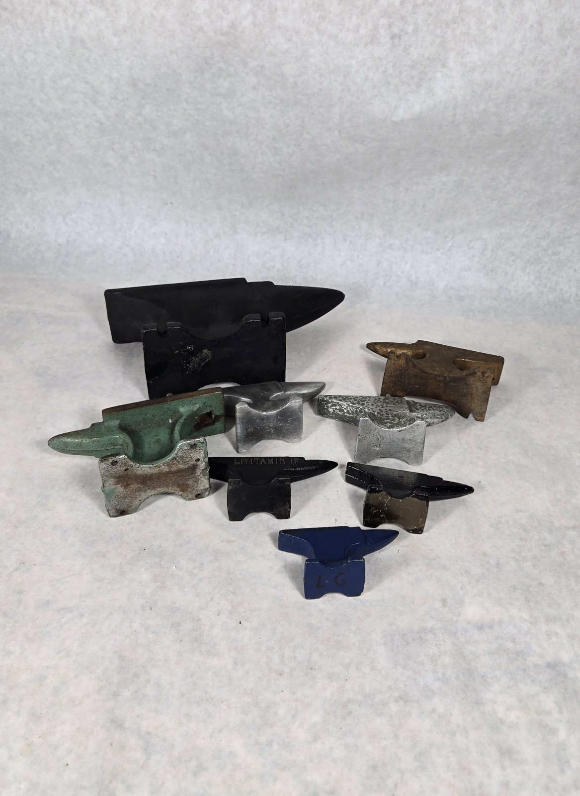 Lot Of 10 Anvil Cast Iron Brass Steel Wood Jeweler Various Sizes SEE PHOTOS