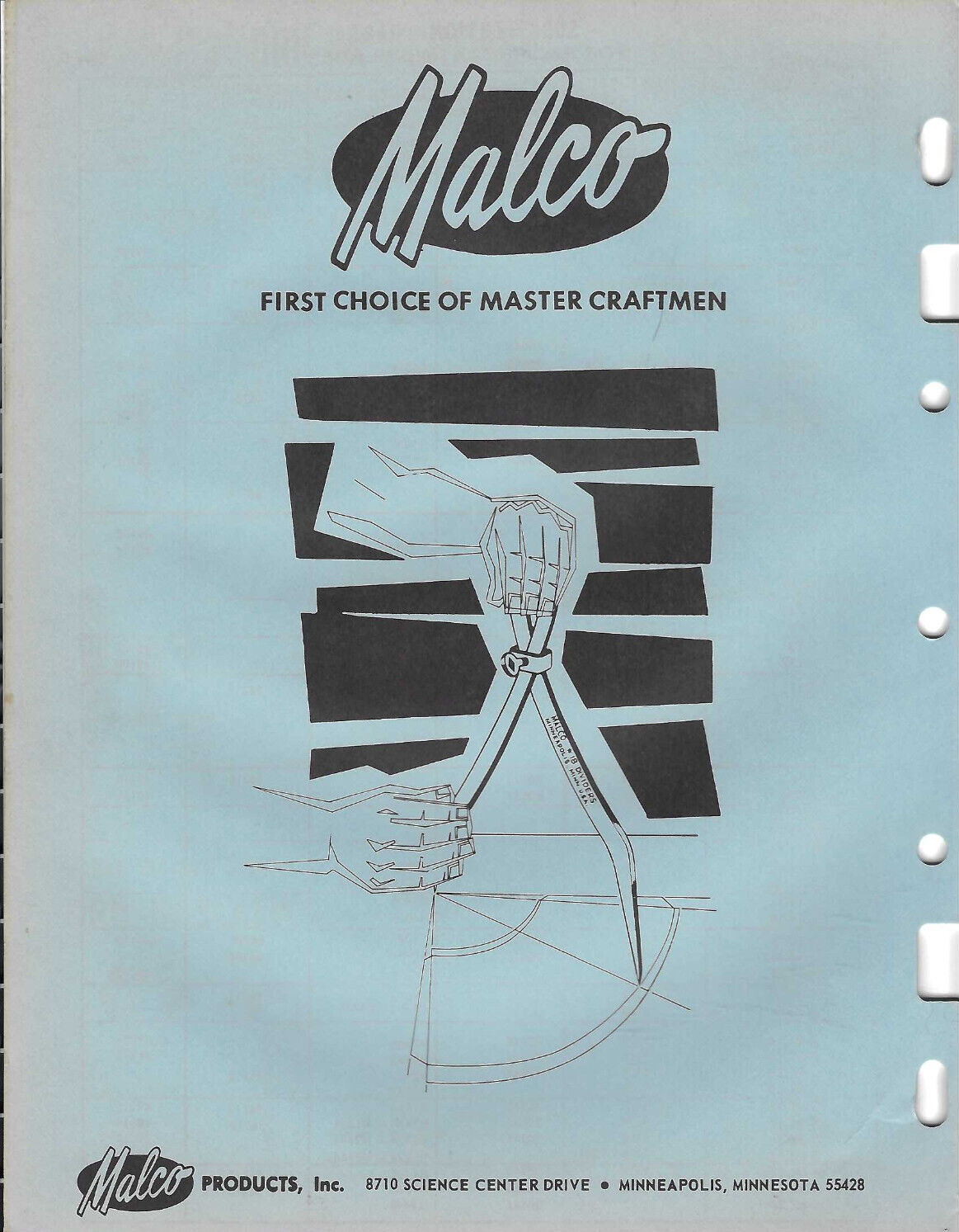 VTG 1967 MALCO PRODUCTS TOOL CATALOG! TAPE RULES/SNIPS/SAW BLADES/HAMMERS/DRILLS