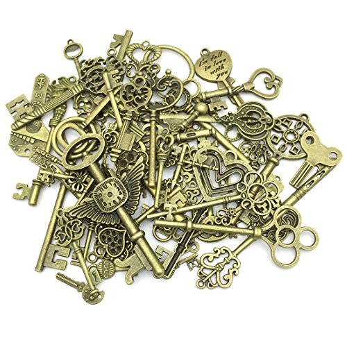 Vintage Skeleton Keys, Wholesale Bulk Lots Mixed Set of 70 Antique 70 PCS KEYS