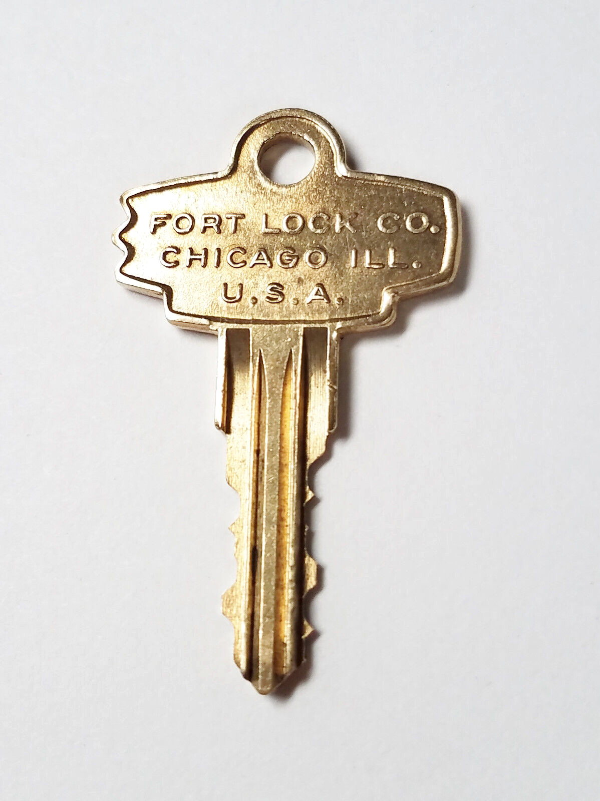 FORT Lock Co KEY 1322 Vtg Vending Coin Op Arcade Equipment Lock Cut on Blank 750
