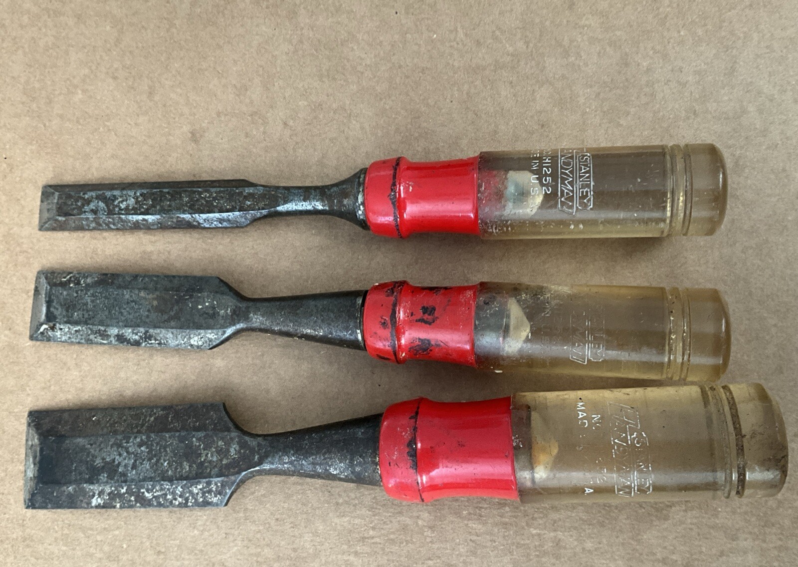 Vintage Stanley Handyman Chisel Set No. H 1252 MADE IN USA