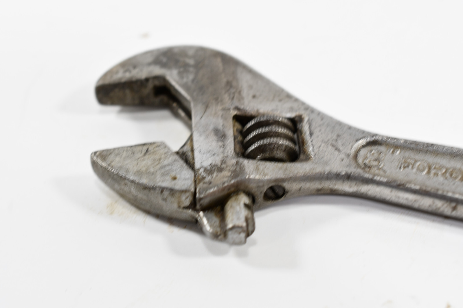 Vintage DIAMOND CALK & HORSESHOE 8” Adjustable Wrench, 9/16 box end USA M1428