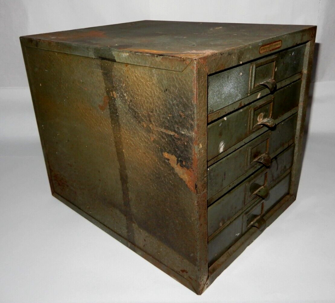 VINTAGE KENNEDY 5 DRAWER PARTS HARDWARE ORGANIZER BOX CHEST MACHINIST CABINET