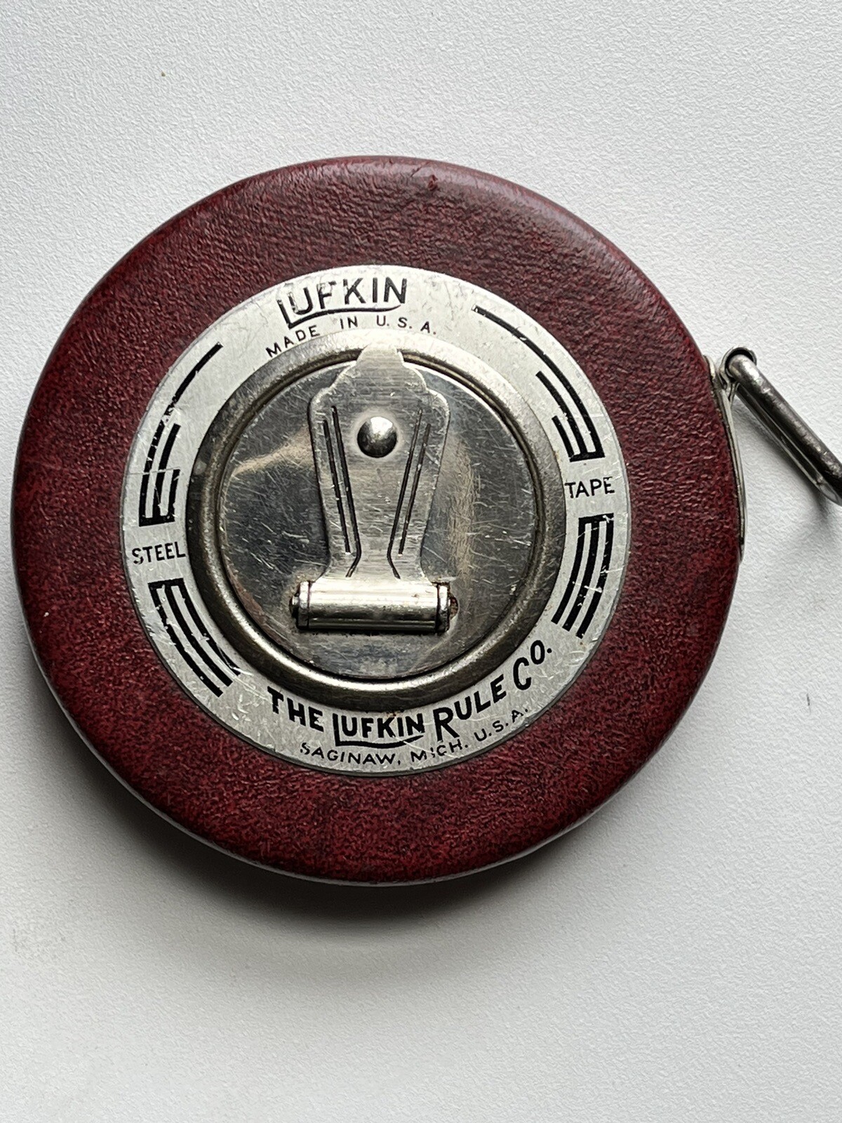 The Lufkin Ruler Company Vintage Steel 50 ft. Tape Measure Chrome Clad Leader
