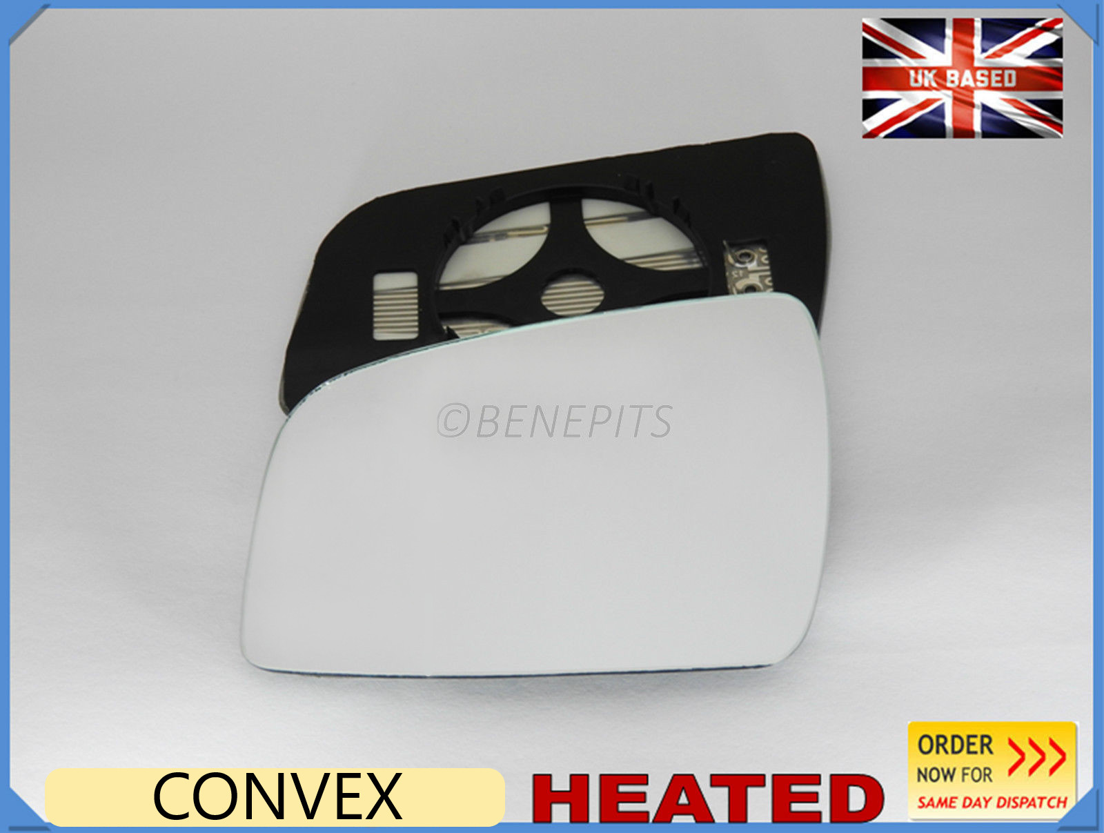 For VAUXHALL ZAFIRA B 2010-14 Wing Mirror Glass CONVEX HEATED Left Side