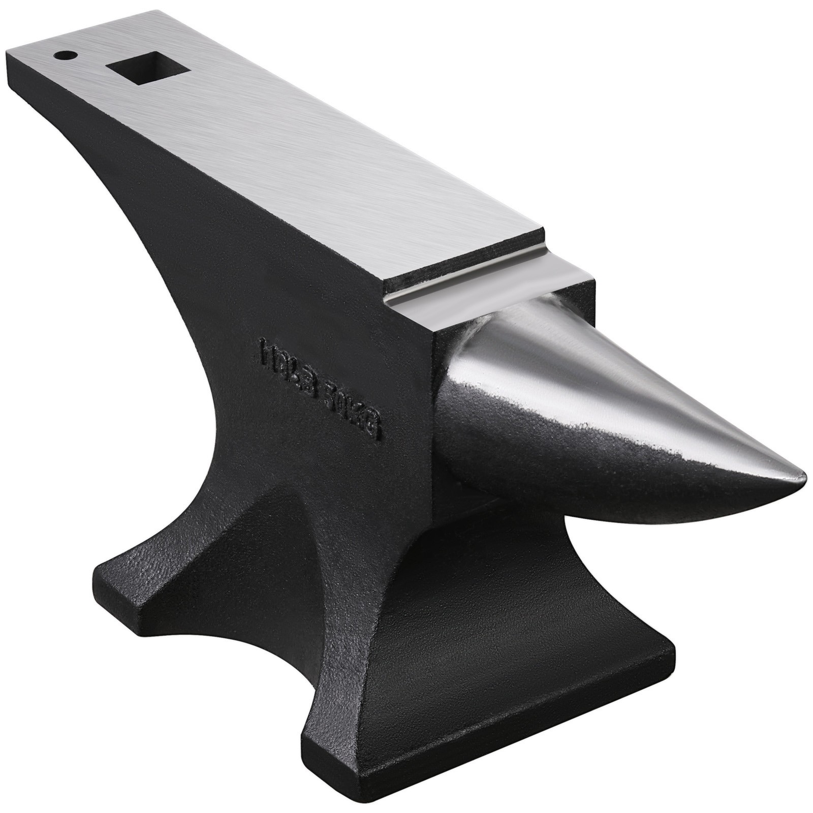 Single Horn Anvil 116lbs Cast Steel Anvil Round Horn Anvil for Blacksmiths