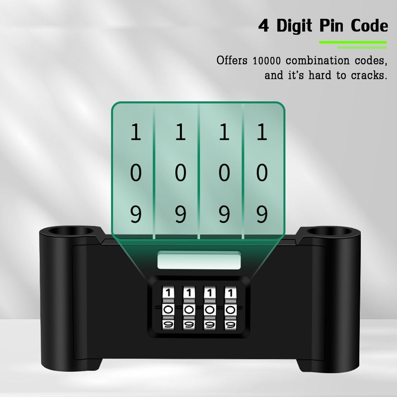 Cut-Resistant 4-Digit Combination Lock – Ideal for Bicycles and Outdoor Security