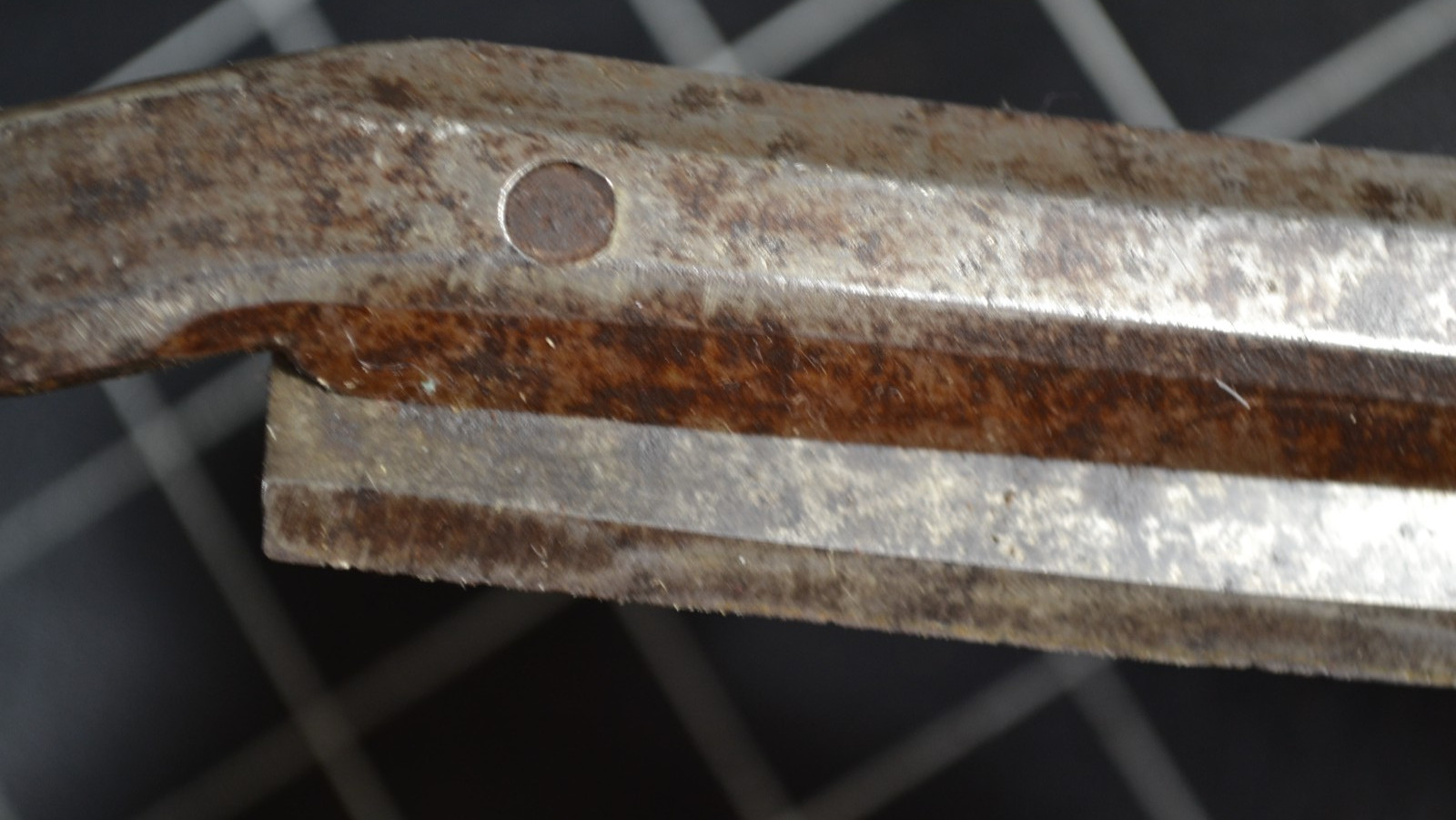 Wm BRADY & SON – MT JOY, PA – MARCH 5, 1872 PATENTED DRAW KNIFE – 9″ EDGE – RARE