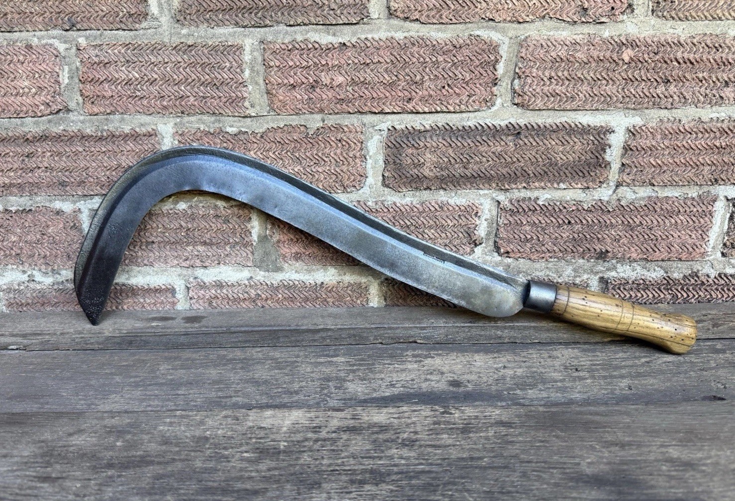 Vintage Early Morris Devon Slasher Sickle Scythe Billhook Garden Old Tool