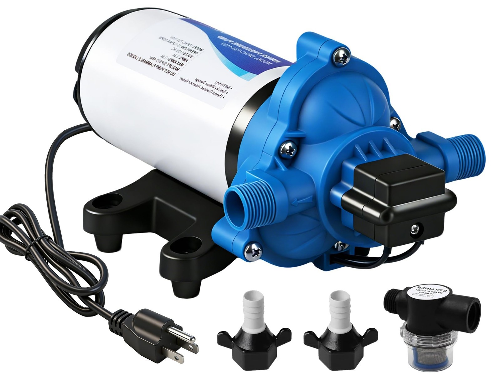 DC HOUSE 110V RV Camper Water Pressure Diaphragm Pump, 4GPM 50PSI 33-Series, …