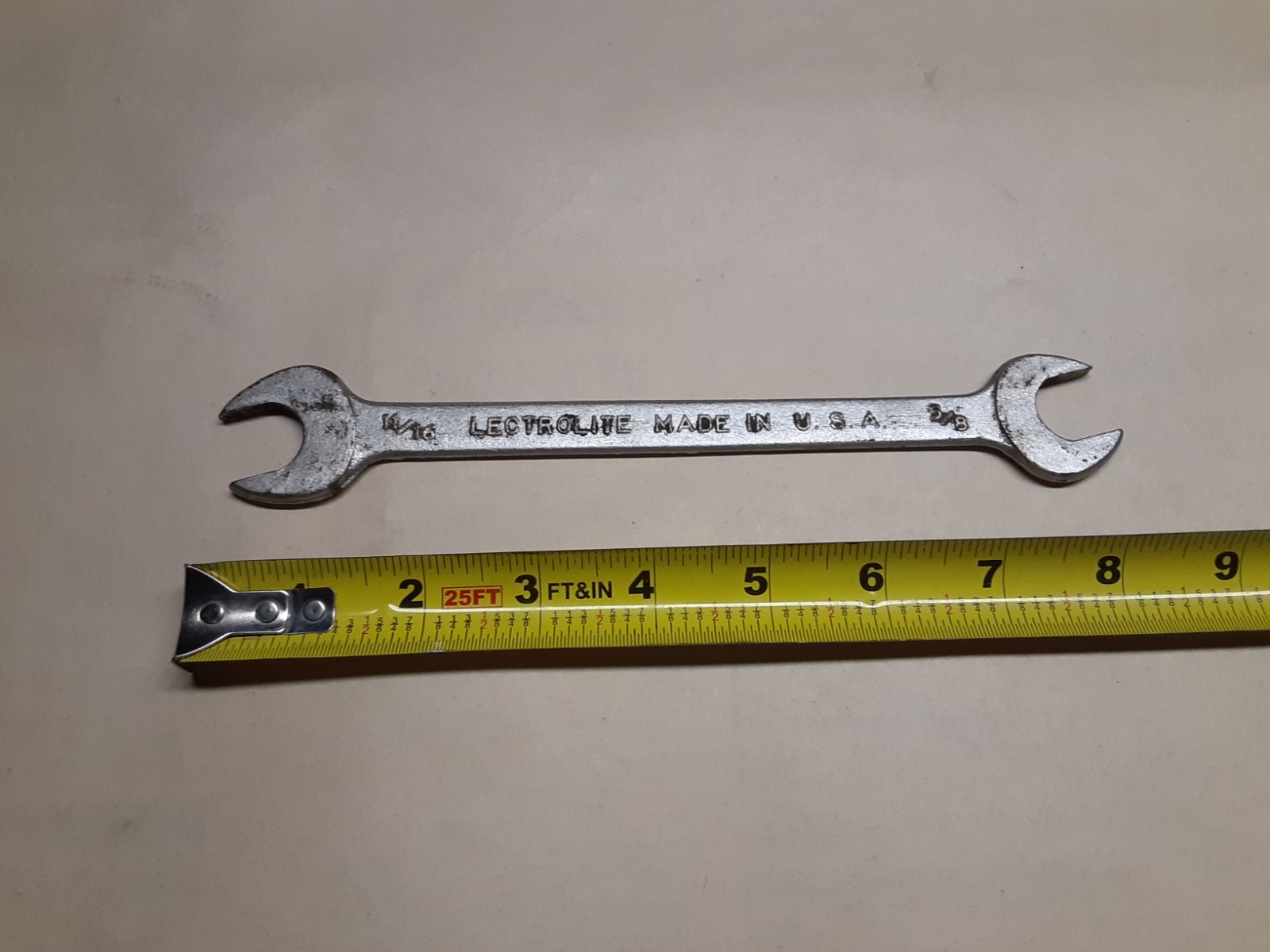 Vintage Lectrolite Tru-Fit 8002 open end wrench 11/16 and 5/8