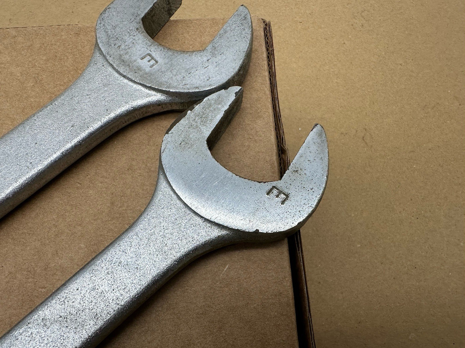 Lot 2 Vintage Upland Forge 1” And 1-1/6” 12 Point Combination Wrench Good Shape