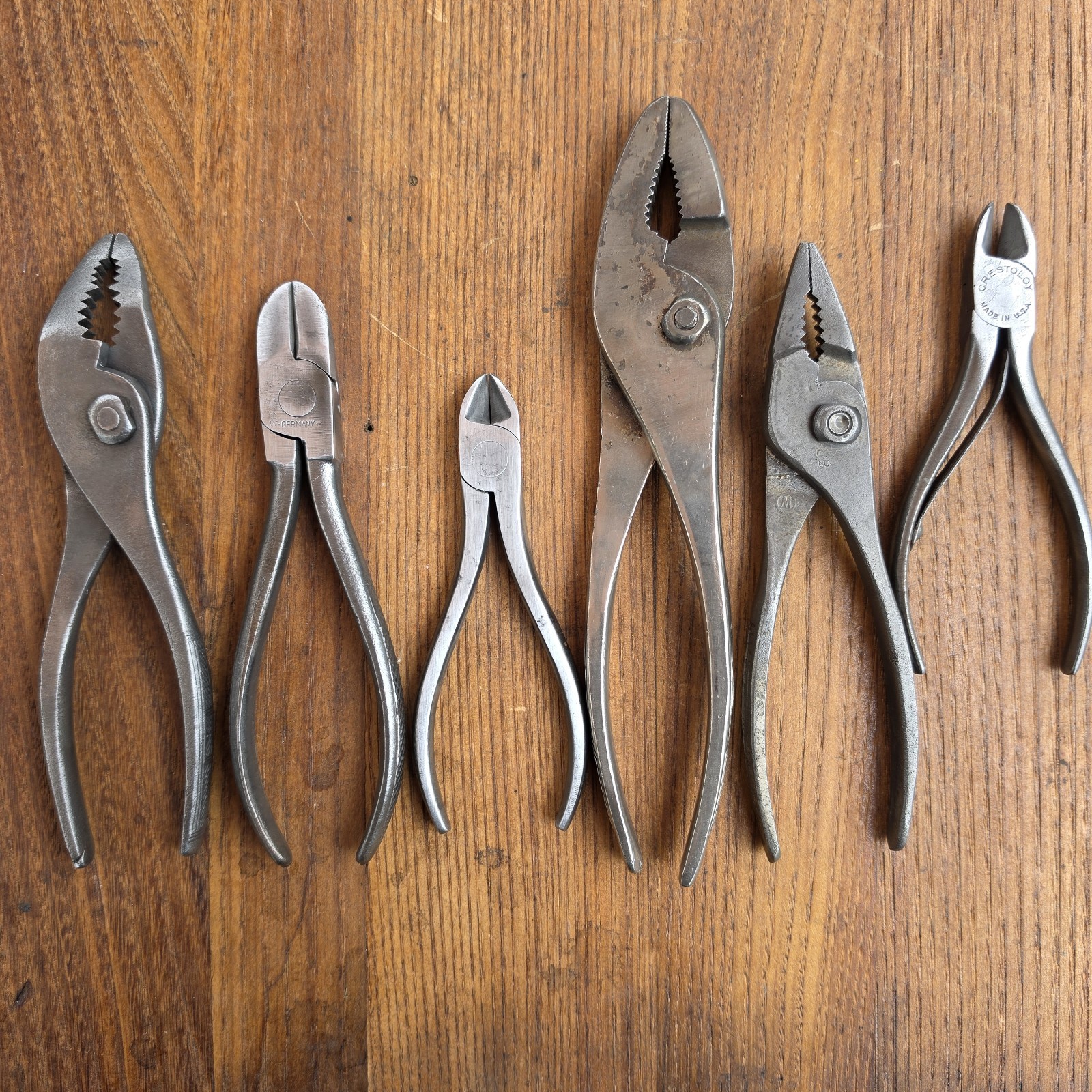 Vintage Pliers Lot Plumb Fuller Kraeuter Dunlap Crestoloy Great Condition