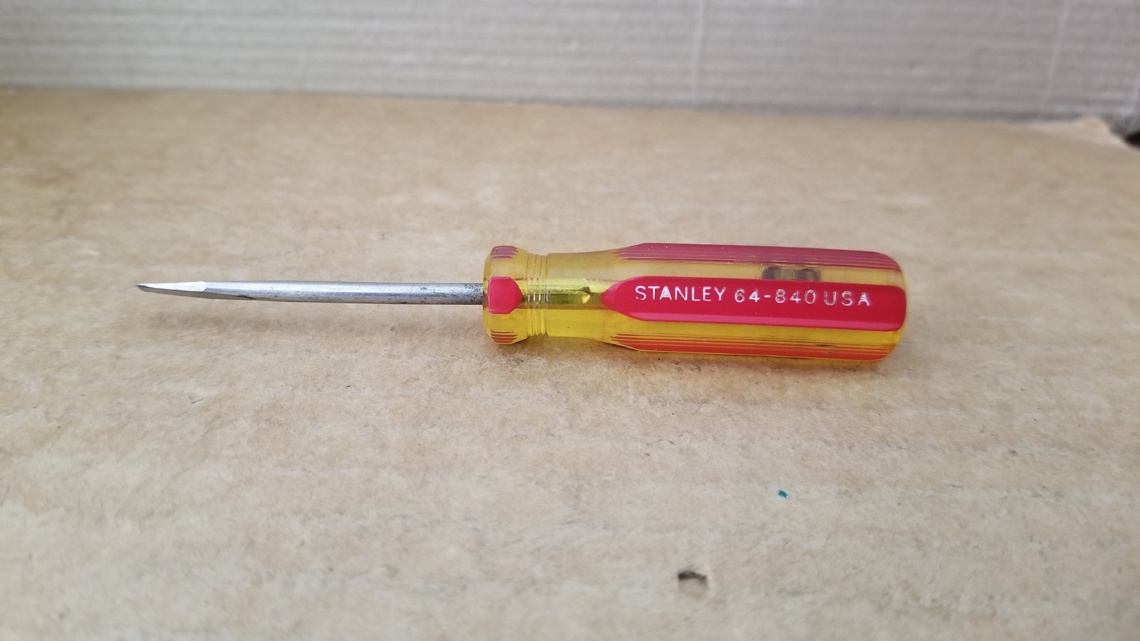 VTG. Stanley USA 64-840 Pocket Clip Flat/Slotted Screwdriver. Beautiful Cond