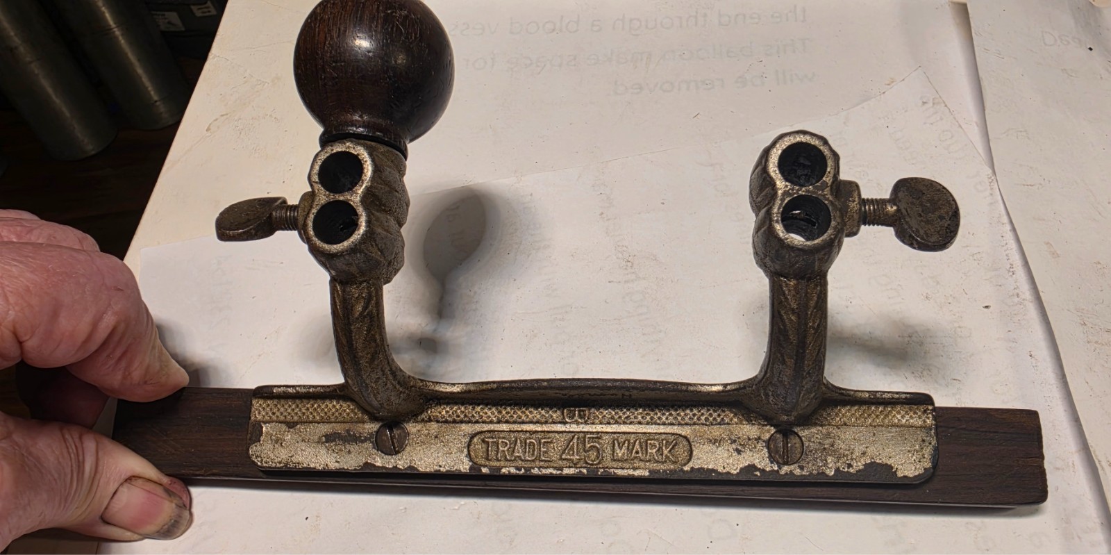 Stanley #45 Combination Plane Type 7B Floral Motif Slotted Thumb Screw 1901-1906