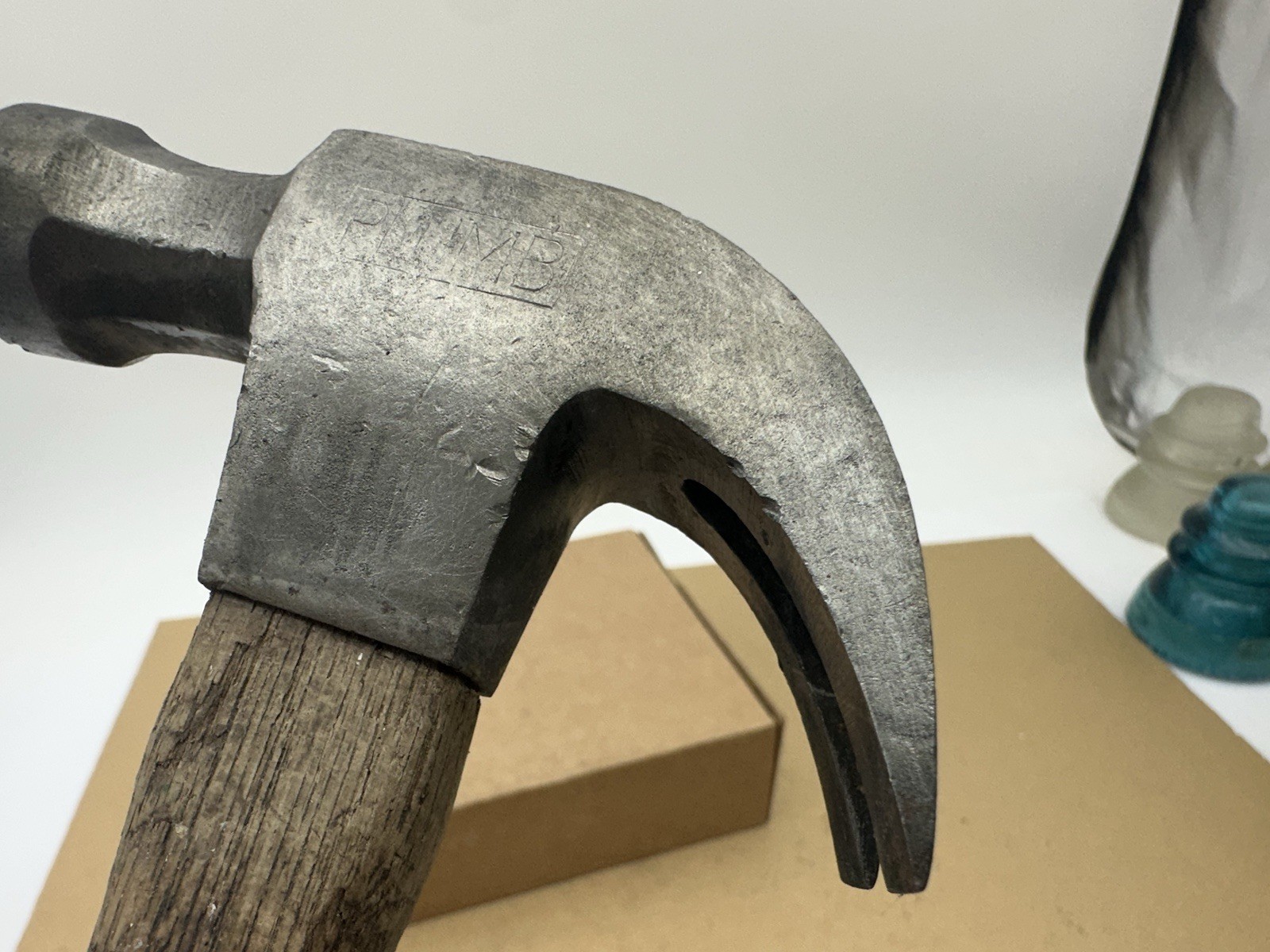 Vintage Plumb USA 16 Ounce Claw Hammer Original Wood Handle Octogon Neck Good