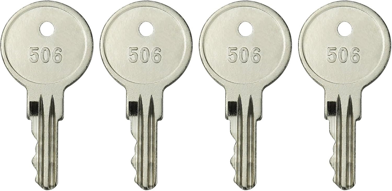 4-Pack CH506 Replacement Keys for Truck Tool Box RV Compartment Lock Keys Silver