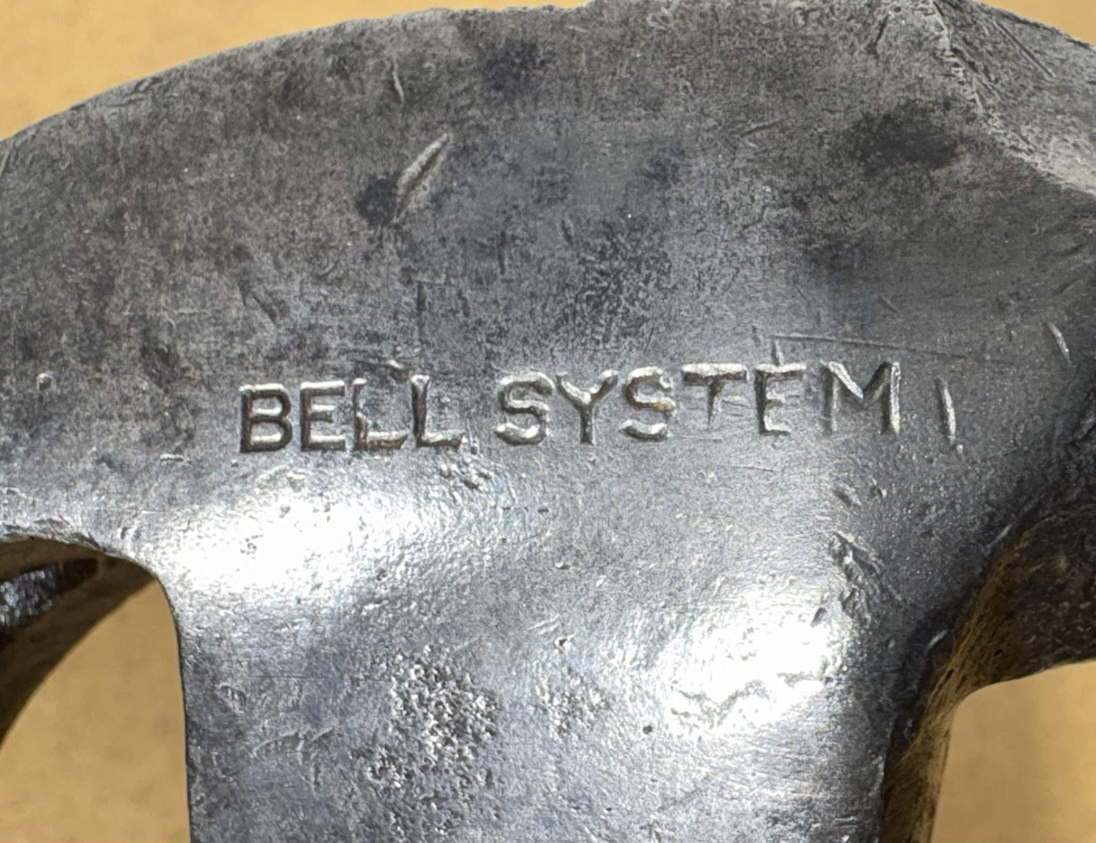 Vintage Antique Tools Stanley USA Bell System Claw Hammer LONG BELL Shape HEAD