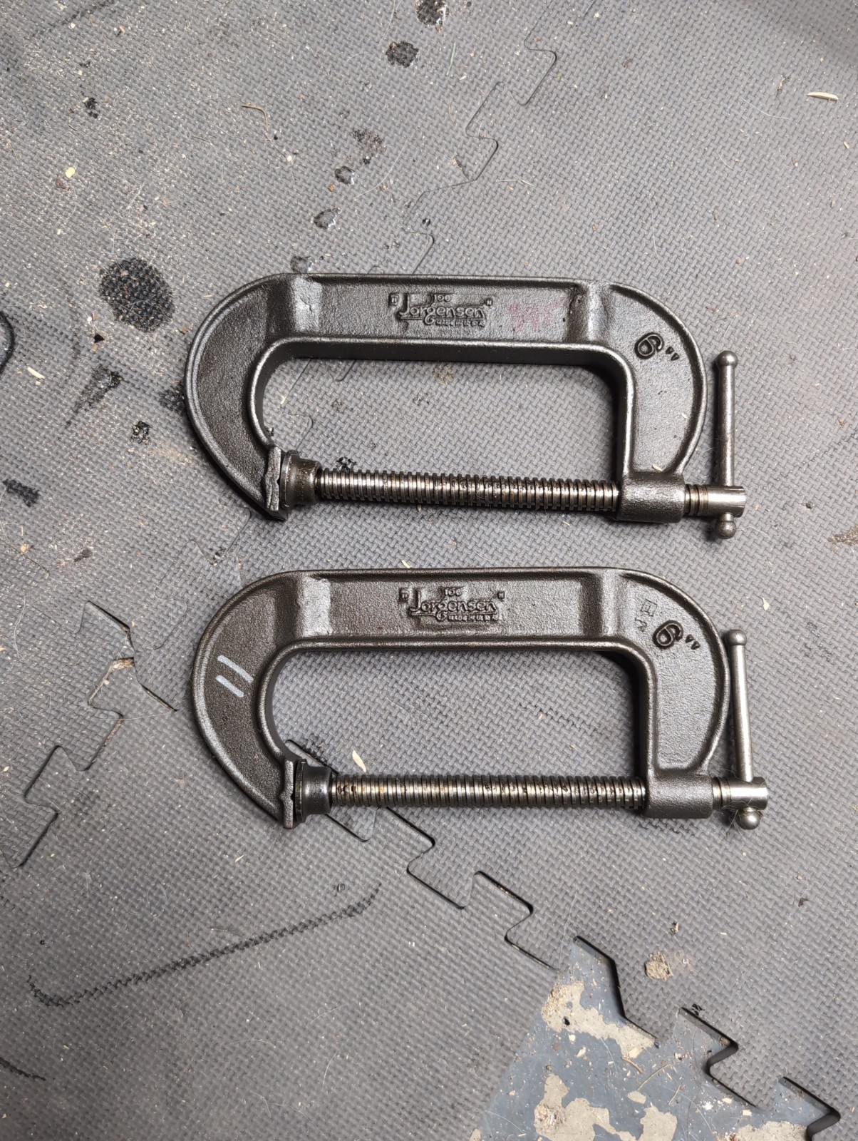Vintage Jorgensen No 106 C Clamp 6” Made in the USA. Set Of 2.