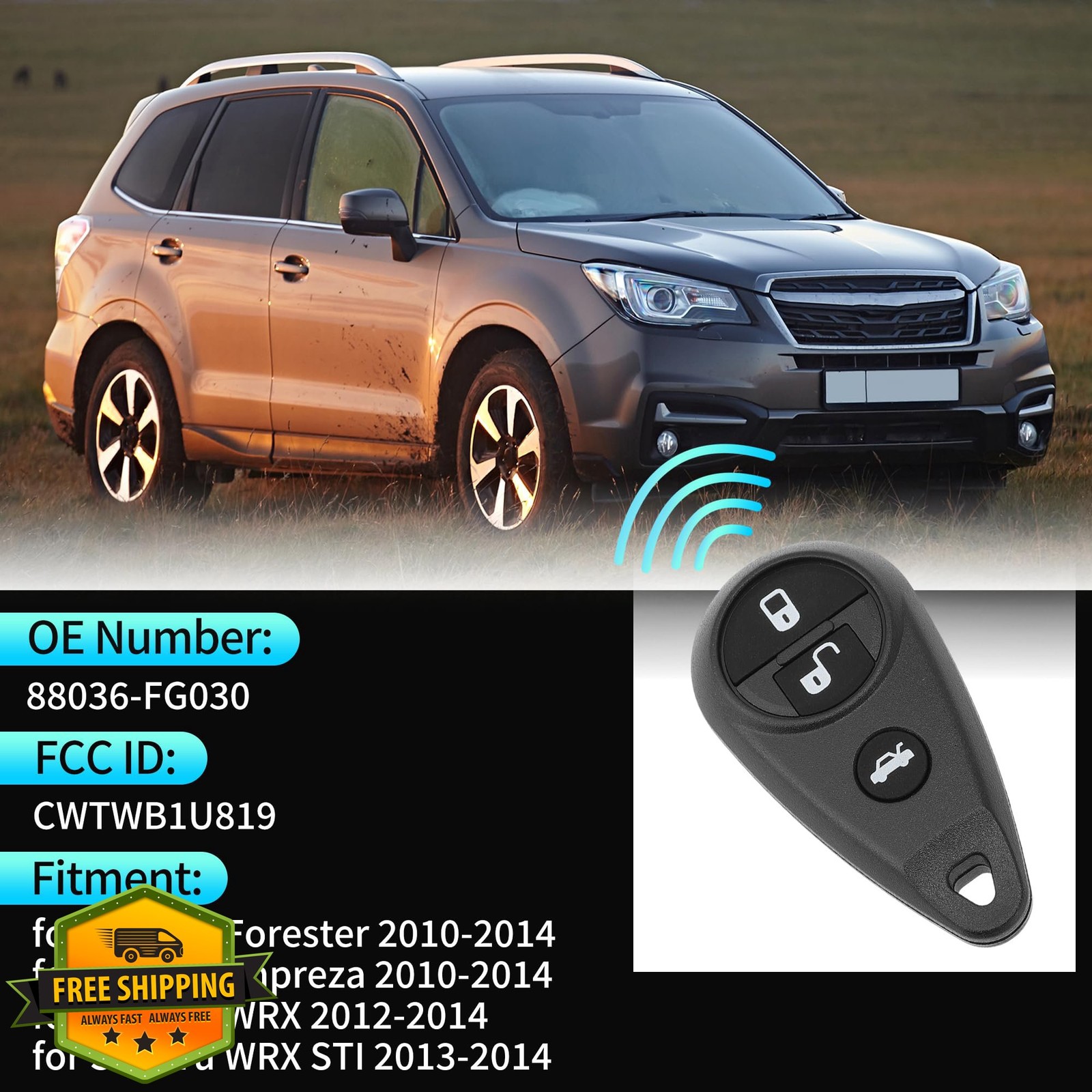 X AUTOHAUX Subaru Keyless Entry Remote 315MHz 4 Button
