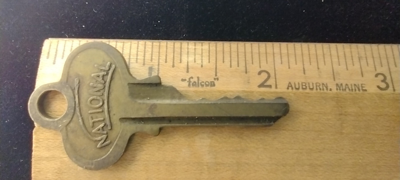 Vintage Key National Lock Marked “IW 4327” (Illegible May Be PWAY) 2-1/16” Doors