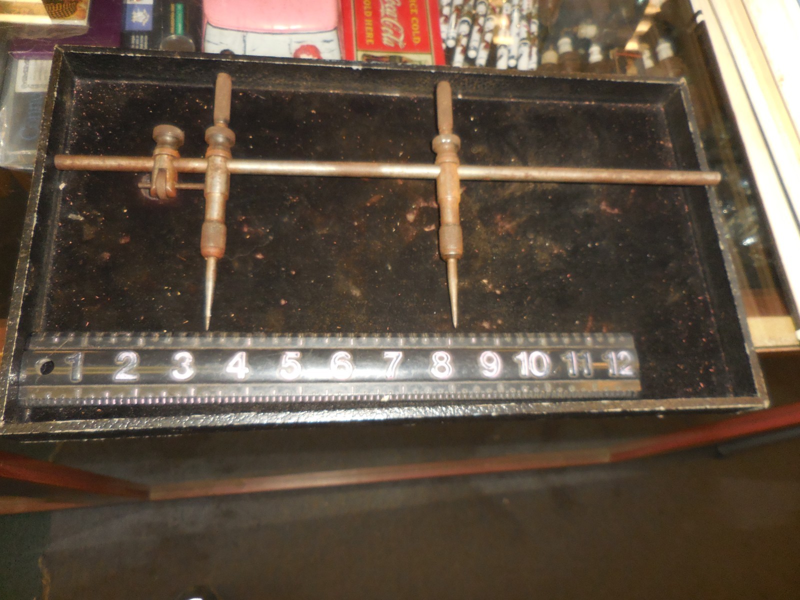 Vintage L. S. Starrett No.251 Steel Beam Trammel Points Machinist USA