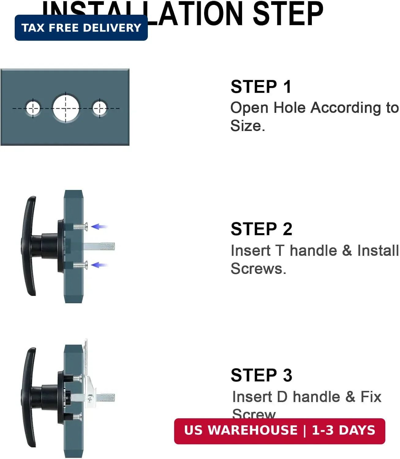 CZC AUTO Truck Cap Camper Shell T-Handle Lock Latch Set, Truck Bed Topper Door L