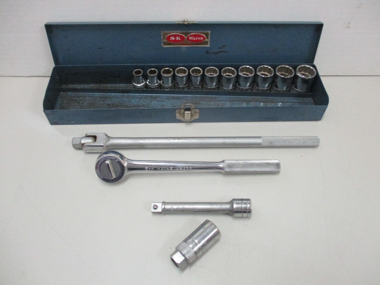 S-K 15pc 1/2″ Drive 6 & 12 Point SAE Socket Tool Kit