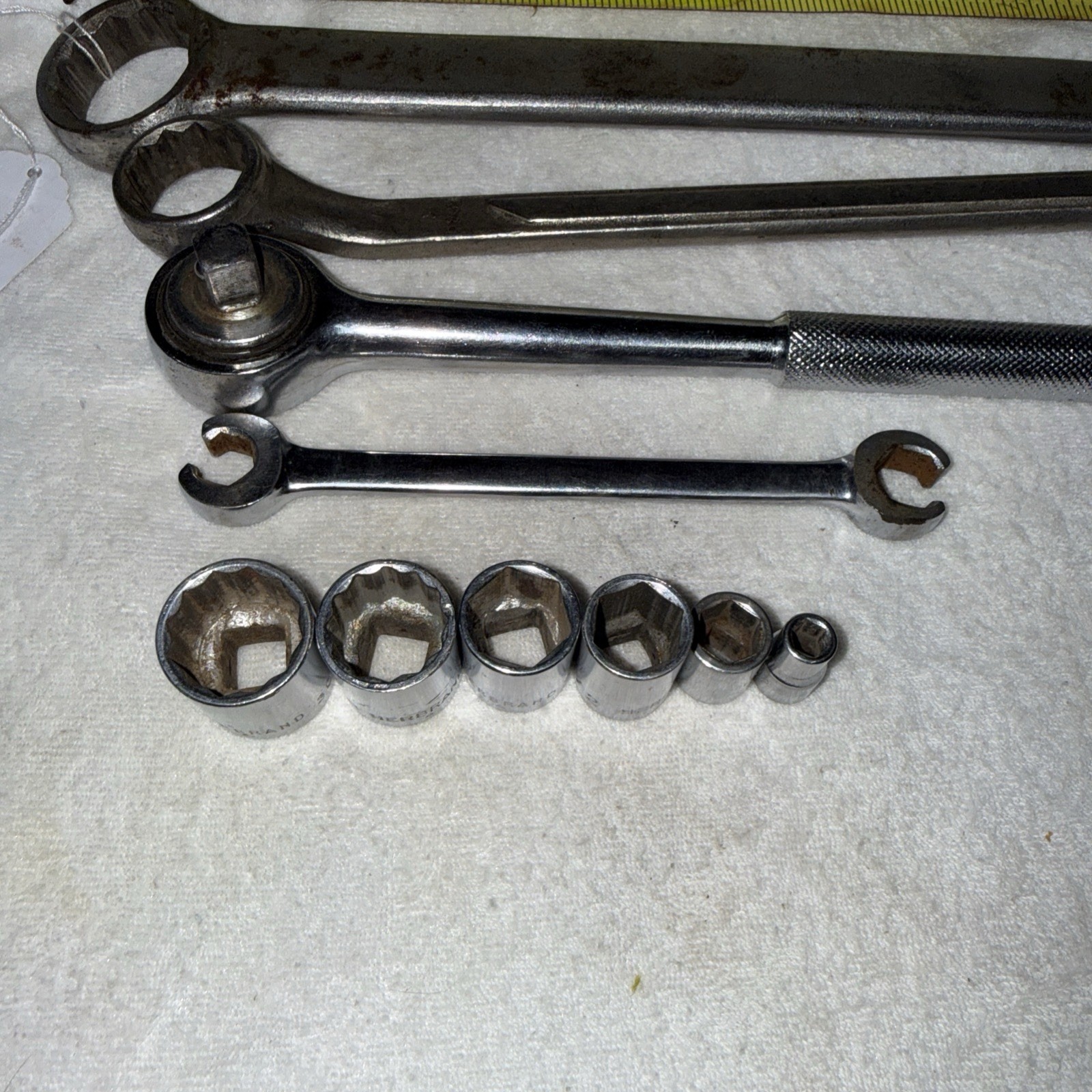 Herbrand Wrenches and Ratchet with Sockets. Made In USA (11) pieces