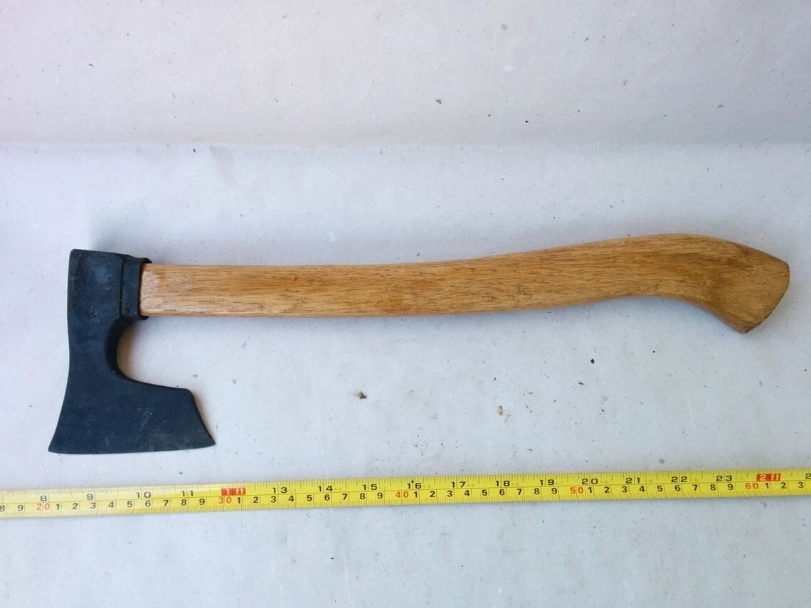 Viking type light bearded axe / hatchet with ergonomic handle