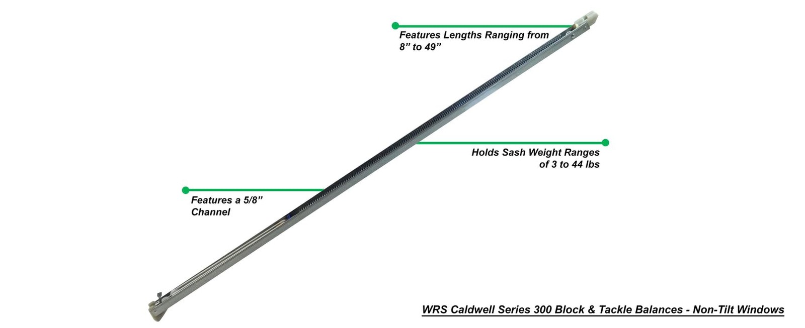 WRS Caldwell Series 300 Block & Tackle Balance–25″ 24-1 (4-9 lbs), Metal