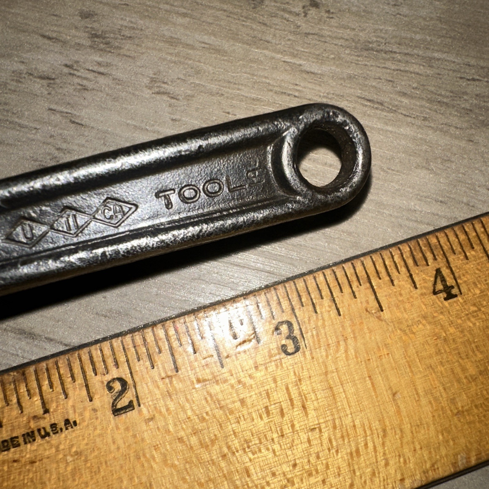 Vintage Utica 4” Adjustable Wrench Three Diamond Logo USA Rare!! 90-4