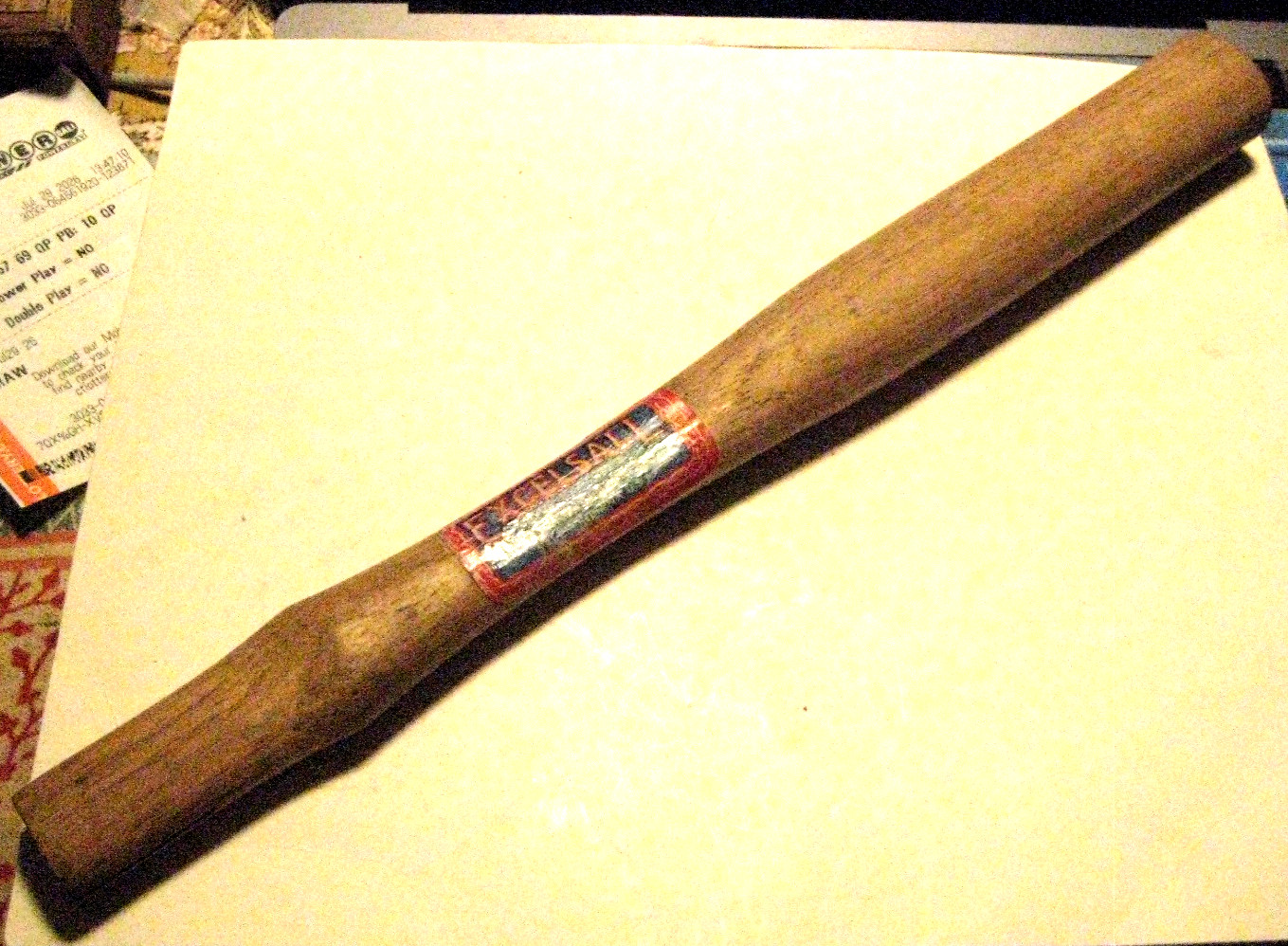 VIntage 14” EXCELSALL Hickory Replacement Wood Hammer Handle NOS Salem Indiana