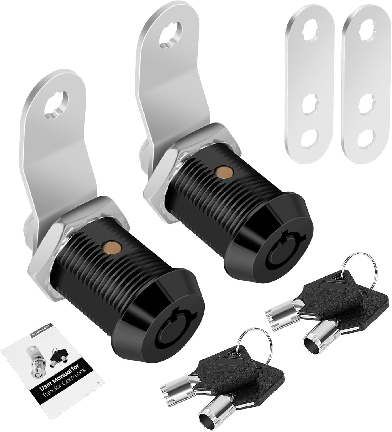 2 Pack Cabinet Lock with Keys, 7/8″ RV Storage Locks Keyed Alike, RV Locks