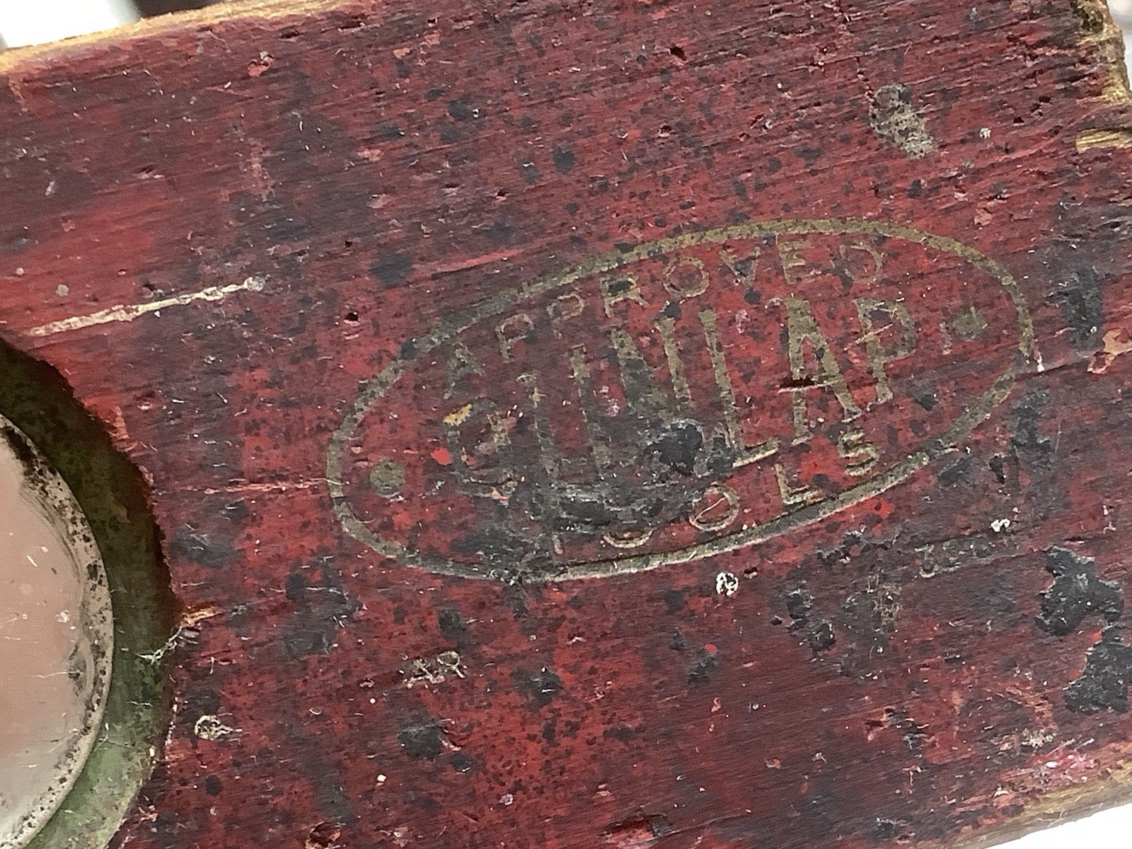 Dunlap Approved Tools Vintage Red Wood Level Distressed Decor Or Restoration