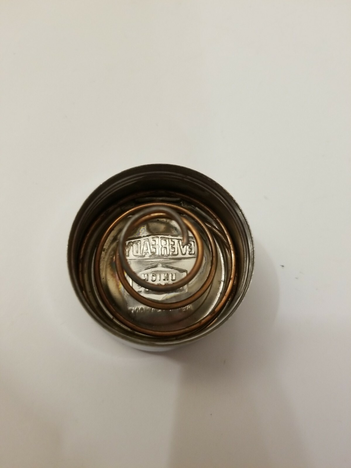 Vintage Eveready Energizer Union Carbide Metal Chrome Flashlight , 7 1/2″