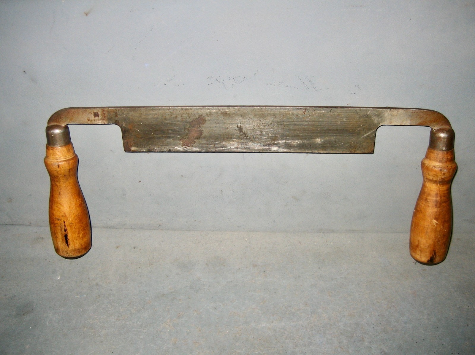Vintage Stiletto Tool Co. Bark Peeler Spud with Wood Handles ~ 8″ Draw Blade