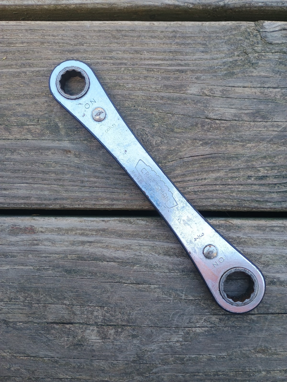 Vintage Craftsman 5/8″ & 3/4″ 12 Point Ratcheting Wrench USA