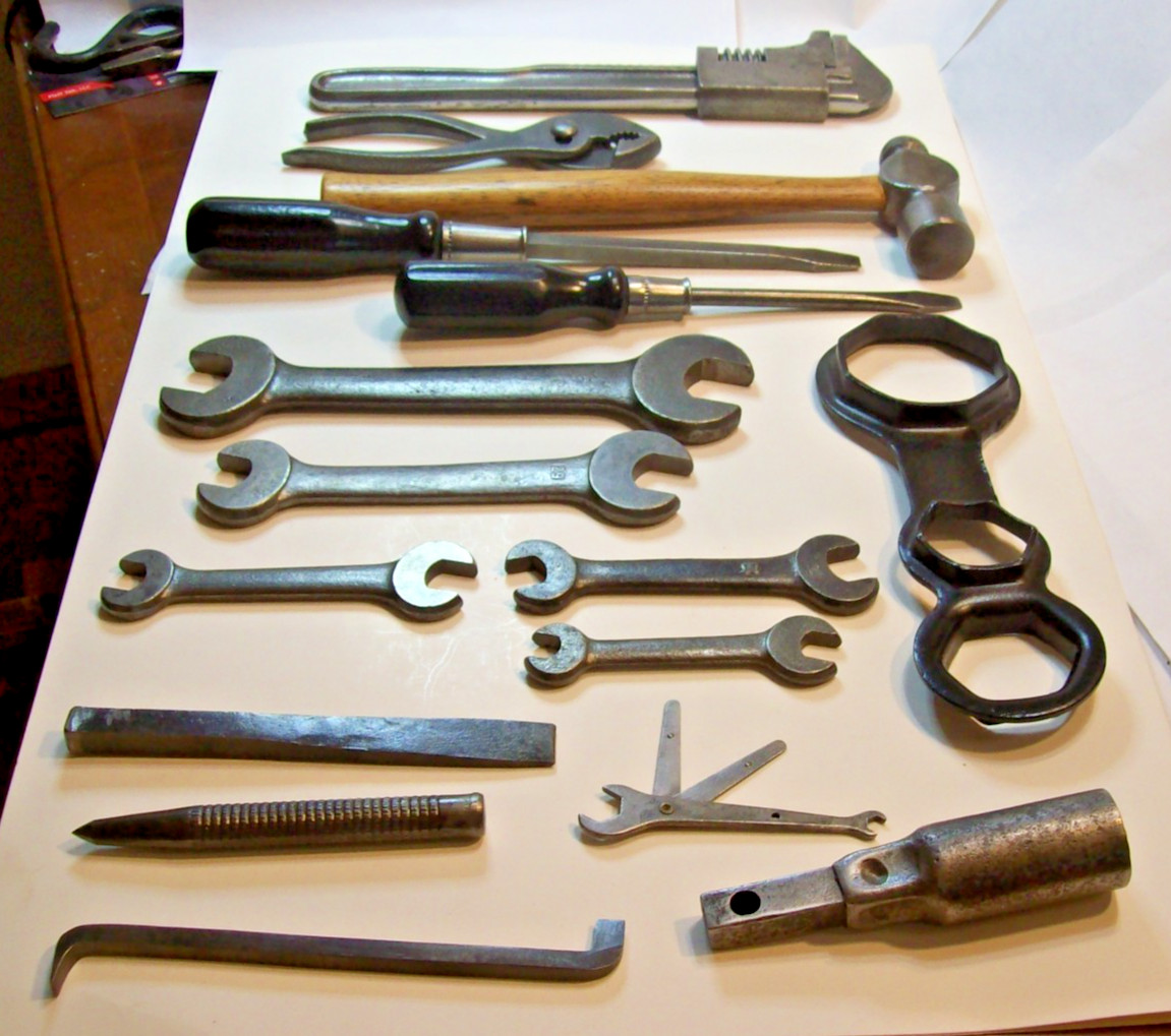 vintage 1920s Buick tool kit tools