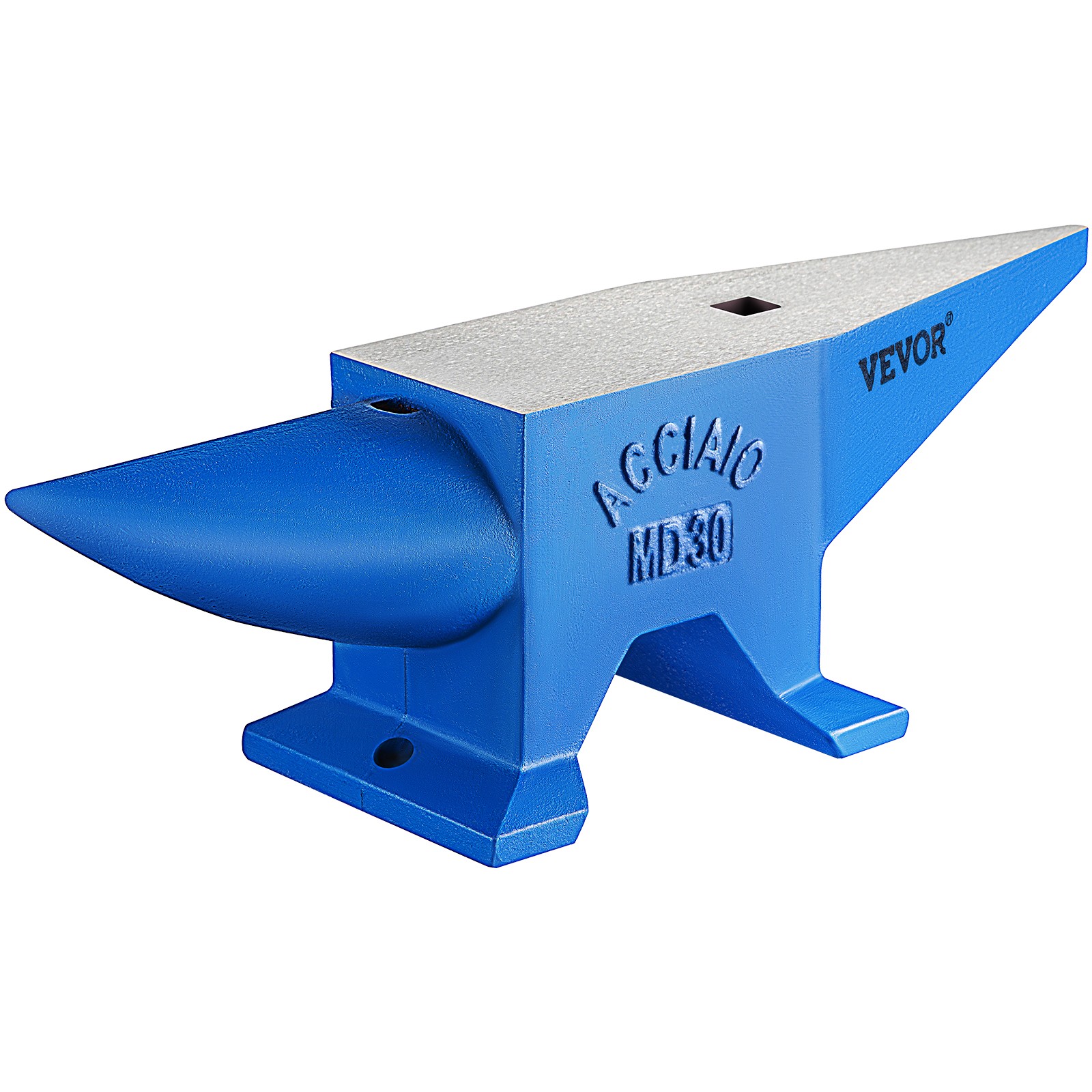 VEVOR 66 lb Blacksmith Anvil, Forged Steel 30kg Heat Treated Long Round Horn