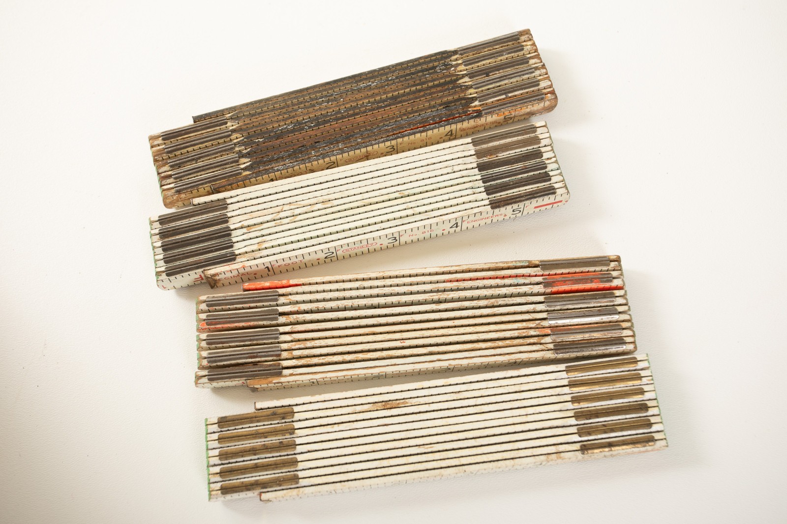 Lot 4 Stanley 6′ Engineer’s Rule (H5R-4/JSF6) No 816 Used USA Folding Ruler