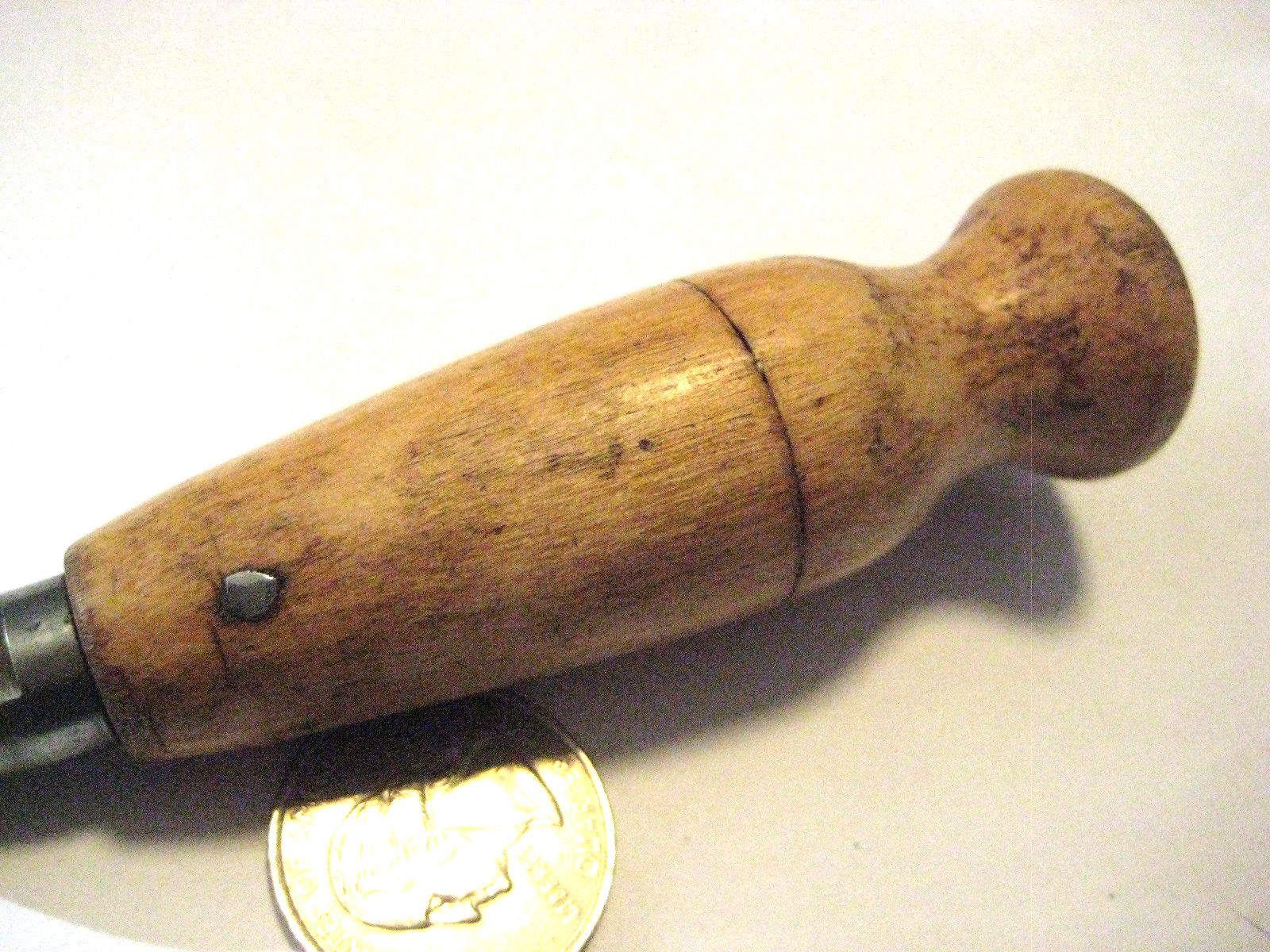 VINTAGE HARDWOOD HANDLED CHUCK STYLE TOOL BIT HOLDER GOOD USED CONDITION