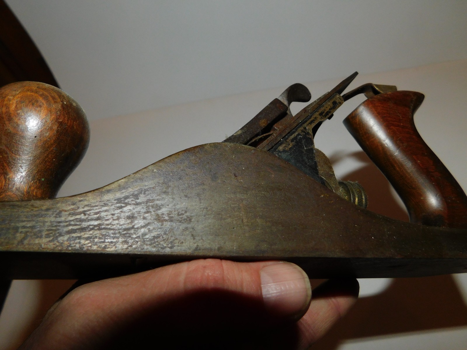 NEAT VINTAGE WOOD PLANE FLIP UP RELEASE STANLEY? MILLER FALLS?