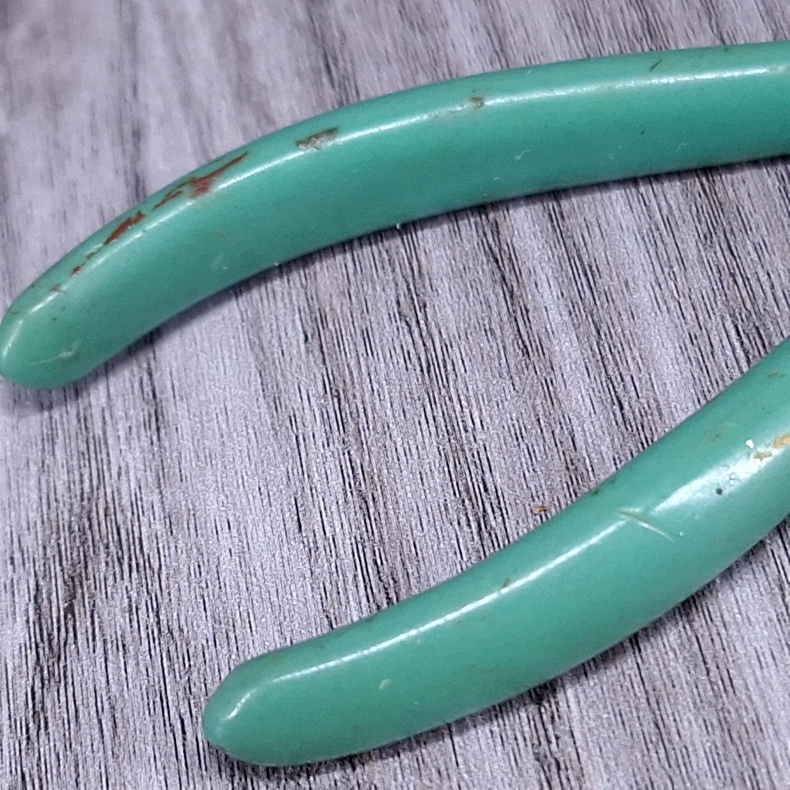 Vtg Kraeuter #85 Green Handled Round Needle Nose Pliers