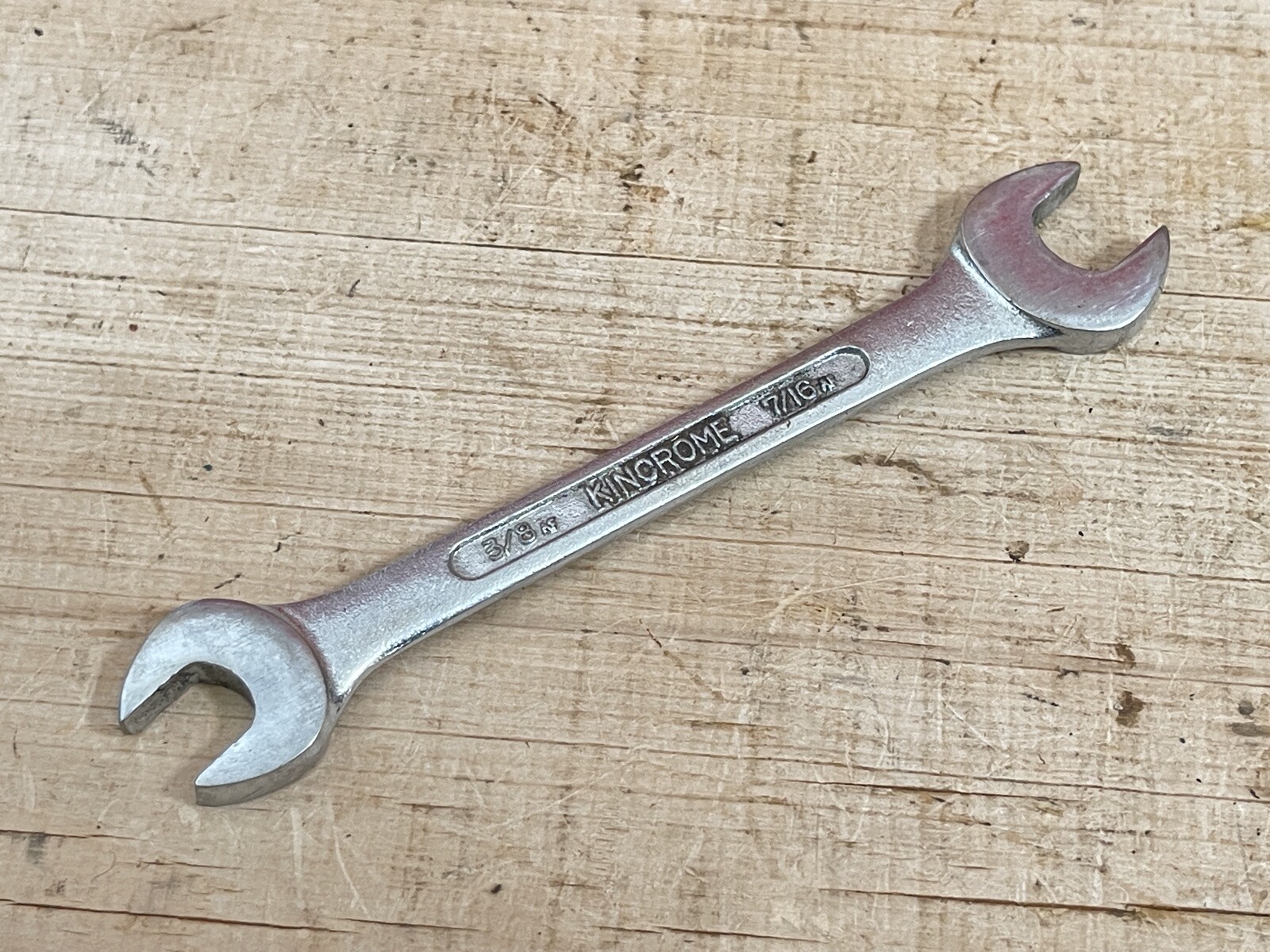 Vintage KINCROME Japan 3/8″ x 7/16″ AF Open Ended Spanner DB4