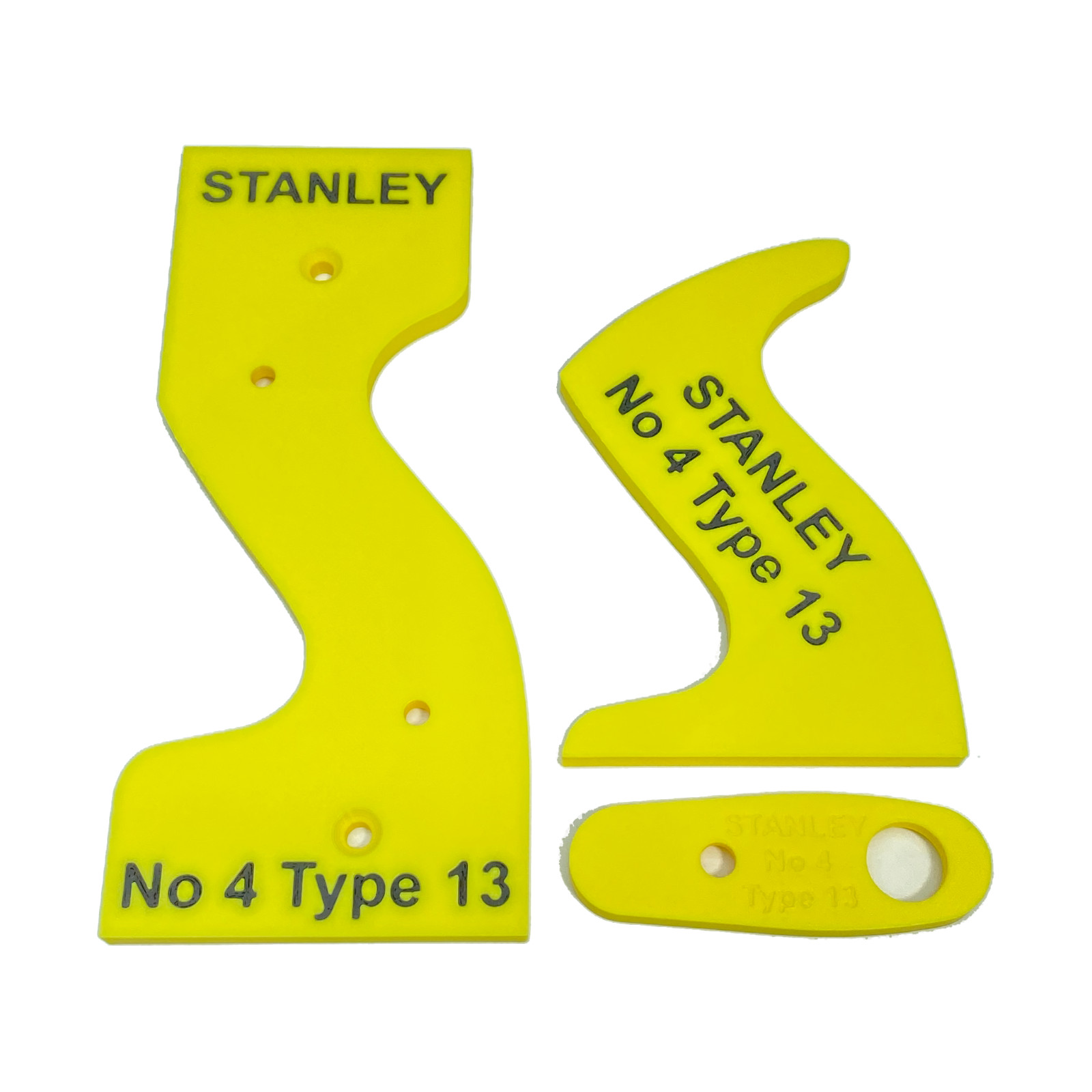 Stanley No 4 Type 13 3-Piece Hand Plane Tote Template Set