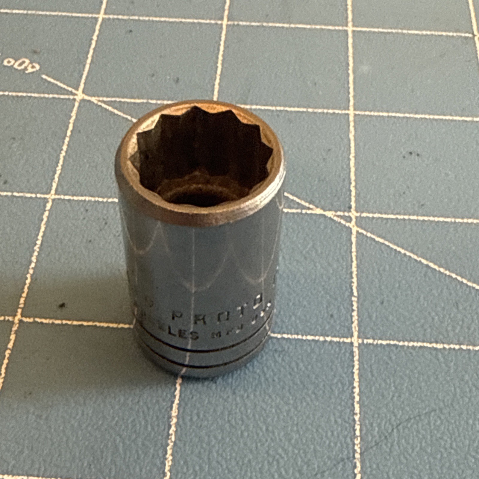 1950s Vtg 1/2″ Drive x 19/32″ Size PROTO – Los Angeles Socket 5419 & 12 Pt USA