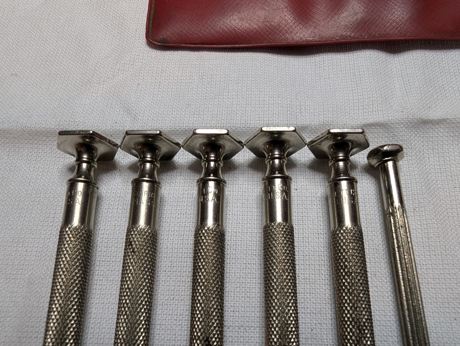 Vintage The L.S. Starrett Co. S555 Jewelers 6-Piece Screwdriver Set w/Case USA