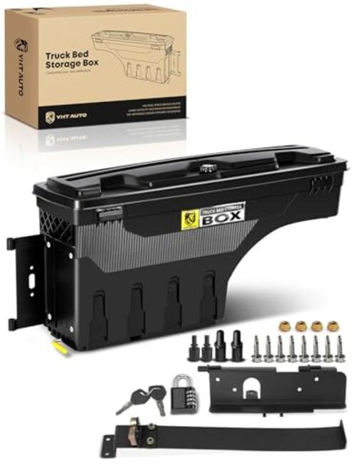 Truck Bed Storage Tool Box Lockable Compatible with 2007-2021 Driver Side